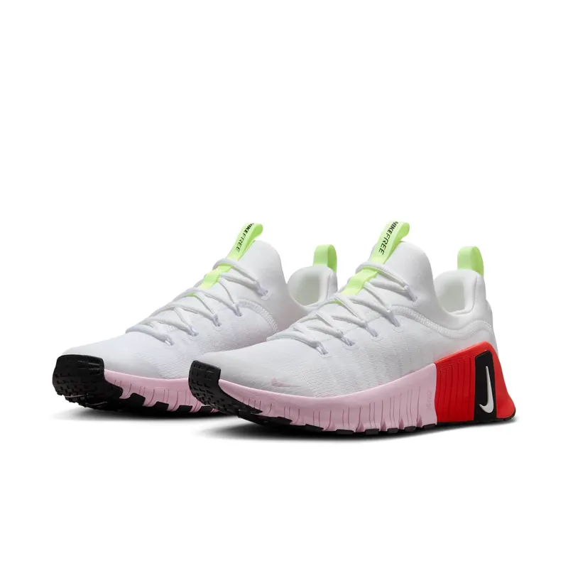 Nike Free Metcon 6 “White Barely Volt Bright Crimson Pink Foam” (IB4526-100)