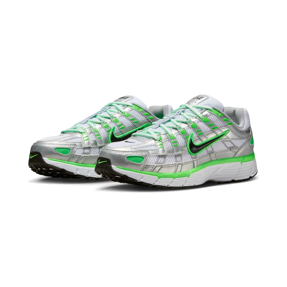 Nike P-6000 SE Metallic Silver White Green Strike (IB2985-001)