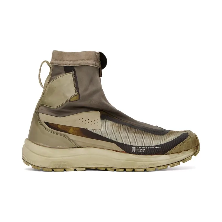 11 by Boris Bidjan Saberi Green Salomon Edition Bamba 2 High Wehr Green (253 11xS) (25311XS)