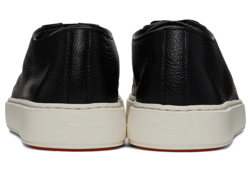 Santoni Tumbled Low-Top “Black” (MBCD21430BARCMMDN01) (2)
