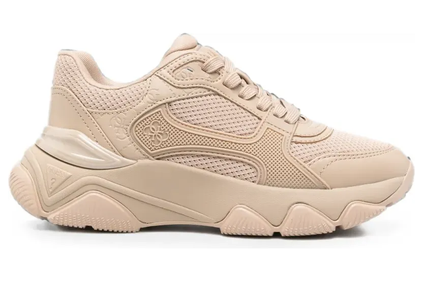 GUESS USA Sneakers met logo-reliëf – Beige (FLTMZZELE12NUDE)