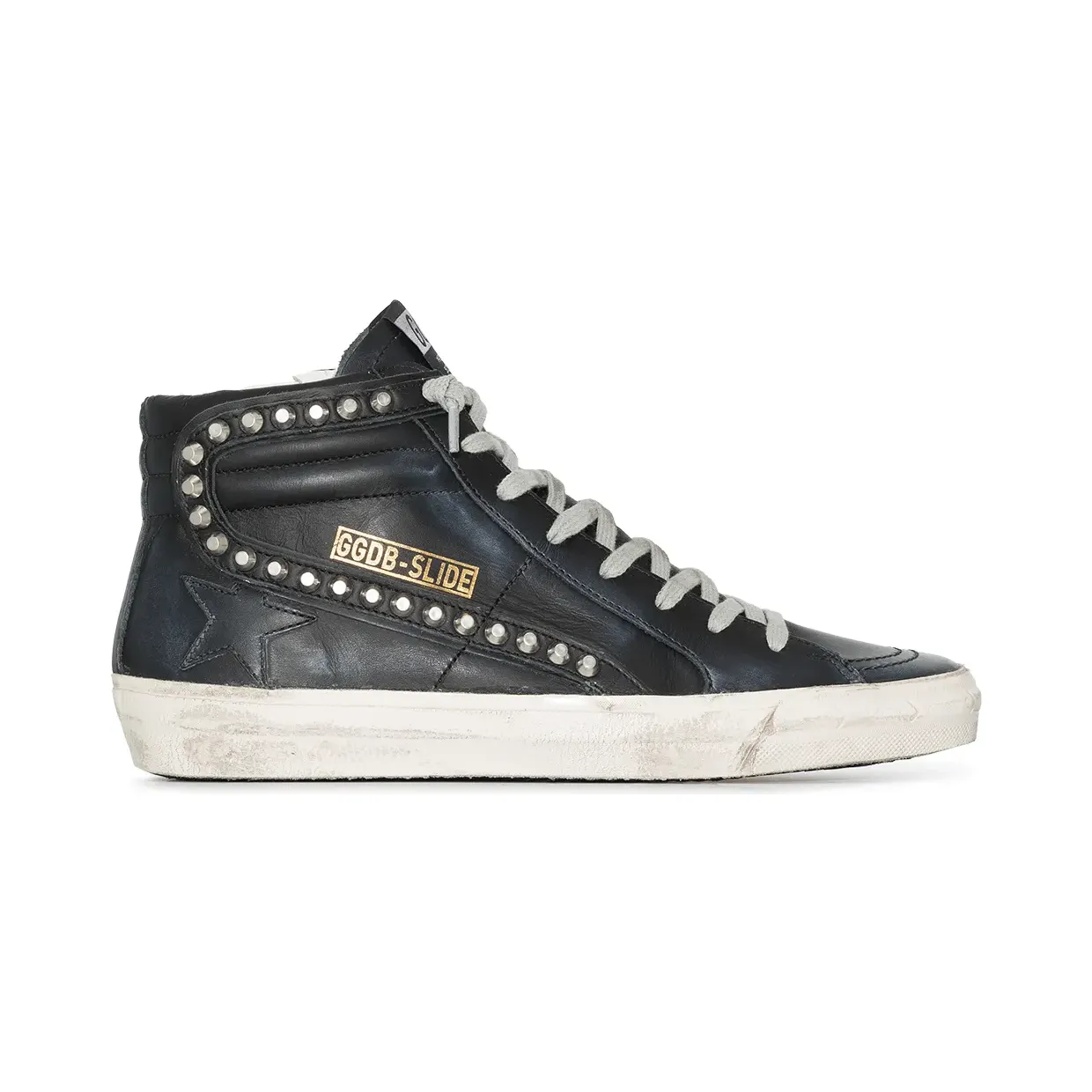 Golden Goose Slide Distressed-Sneakers “Black” (GWF00115F000323)