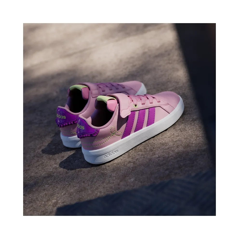 Adidas GRAND COURT 3.0 Shoes KIDS St Tropic Bloom / Purple Burst / Hi-Res Yellow (KI1755)
