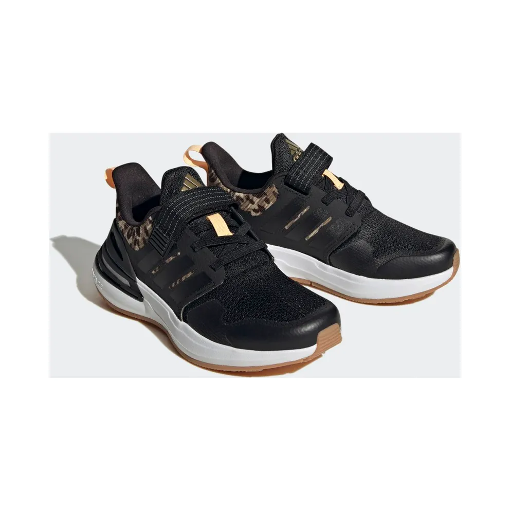 Adidas Rapidasport Bounce Sport Running Elastic Lace Top Strap Core Black / Core Black / Gold Metallic (FZ6349)