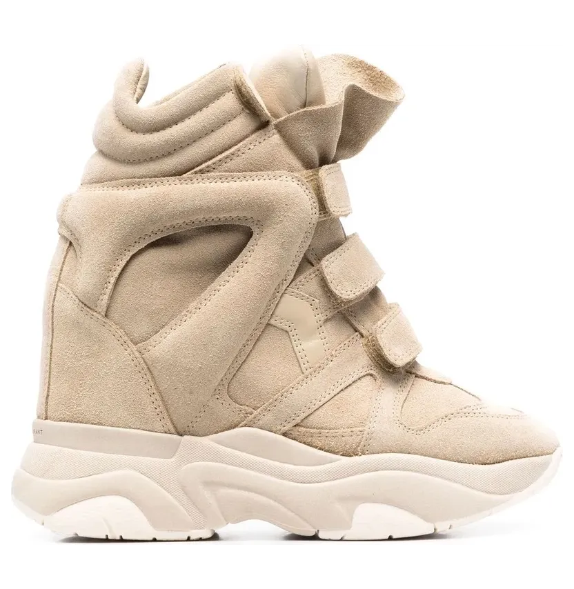 ISABEL MARANT Balskee suède sneakers – Beige (BK049100M029S)