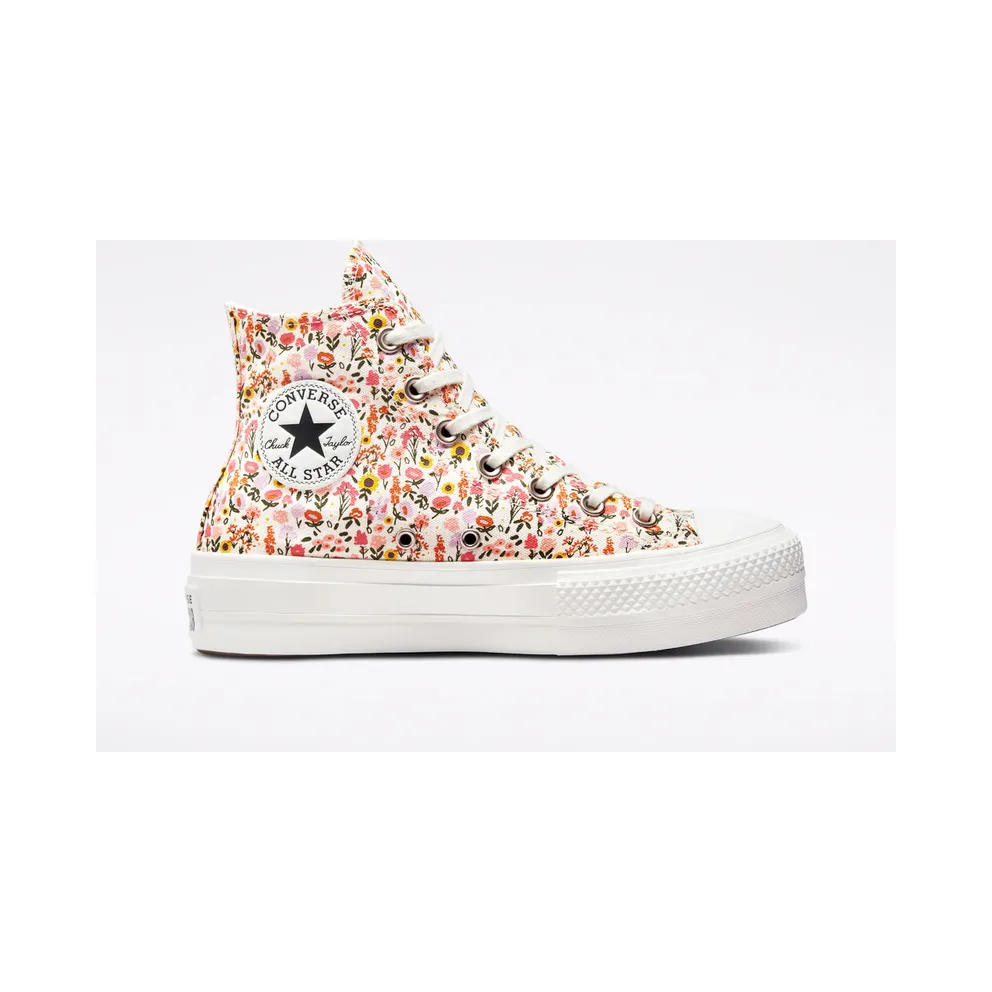 Converse Chuck Taylor All Star Lift Platform Florals Natural Ivory/terracotta Pink (A03341C)