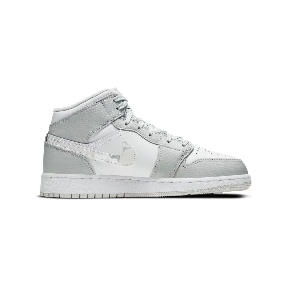 Jordan 1 Mid Grey Camo (GS) White/Photon Dust-Grey-Fog (DD3235-100)