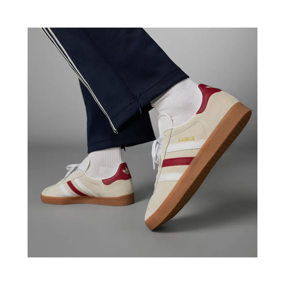 adidas Gazelle Aluminium / Cloud White / Collegiate Burgundy (IG0672)
