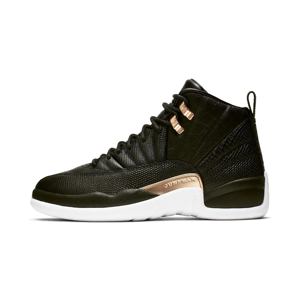 Jordan 12 Retro Black Metallic Gold White (W)