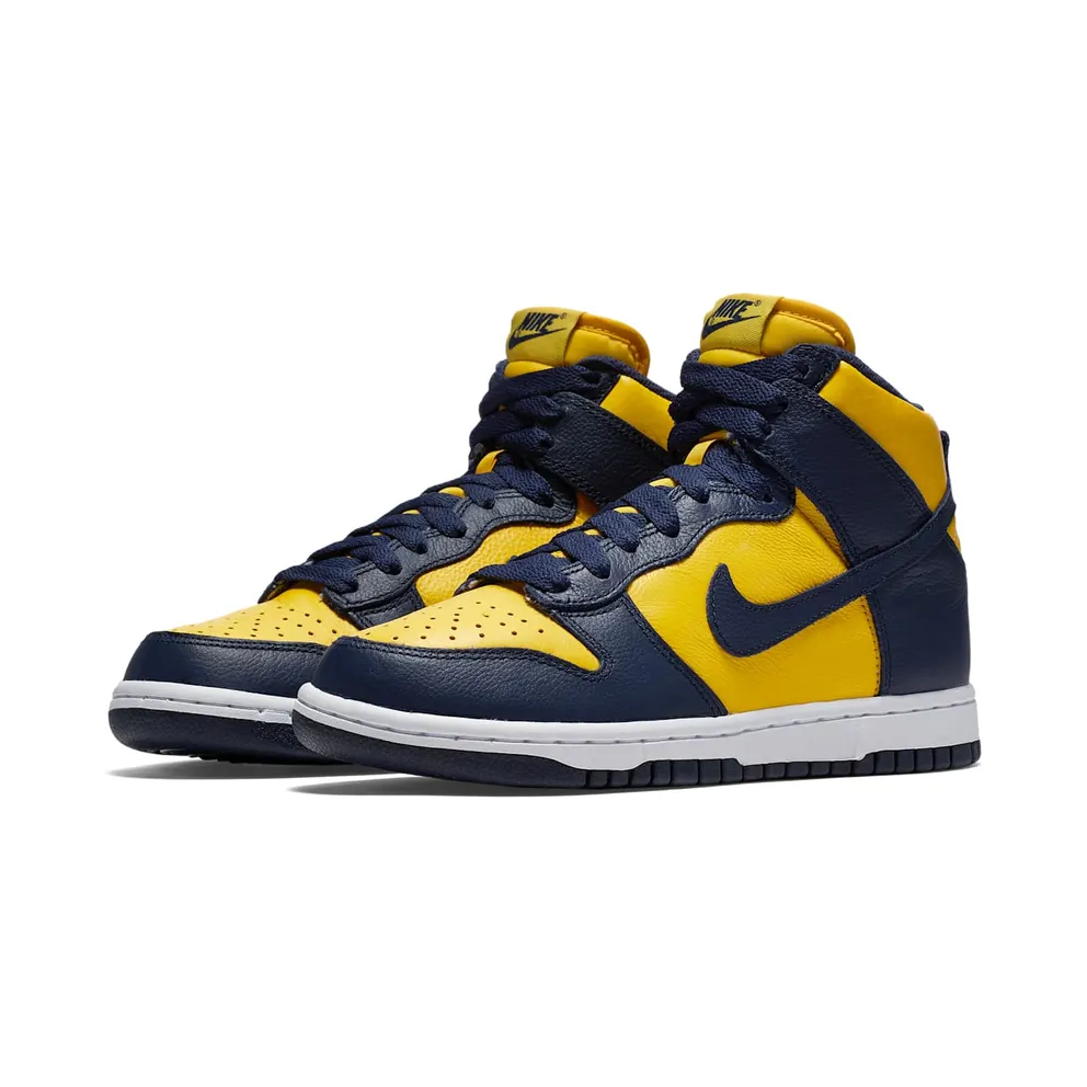 Nike Dunk High Retro Michigan (W) Varsity Maize/Midnight Navy (854340-700)