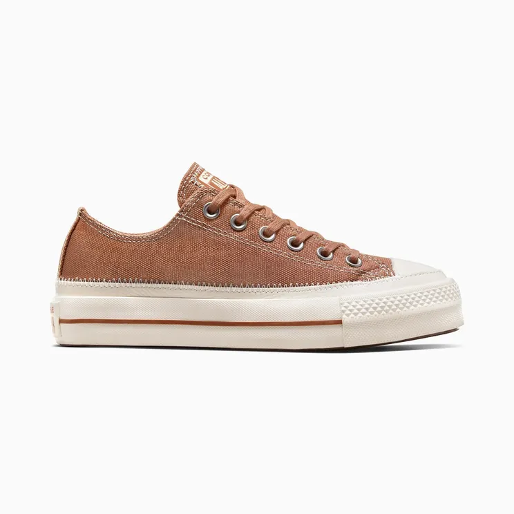 Converse Chuck Taylor All Star Lift Platform Mixed Material Clay Pot/egret/clay Pot