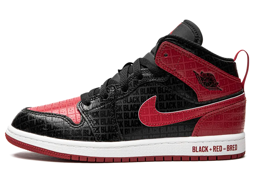 Jordan 1 Mid PS “Bred Text” (DM9651-001)