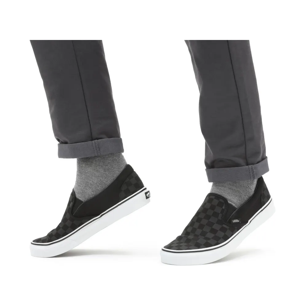 VANS Checkerboard Classic Slip-on Shoes (Black)