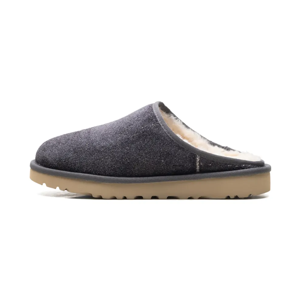 Ugg Classic Slip-On Shaggy Suede Slipper “Dark Grey” (1153104-DGRY)