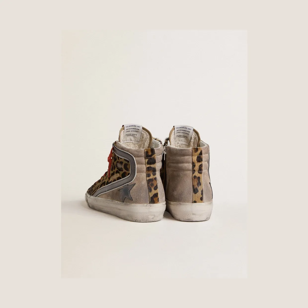 Golden Goose Women’S Slide Ltd In Leopard-Print Pony Skin With Metallic Leather Star And Flash (GWF00116.F008006.15860) (4)