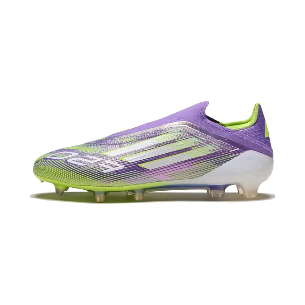 adidas F50 Elite Laceless Firm Ground Boots “Purple Rush / Cloud White / Lucid Lemon” (JH7628)
