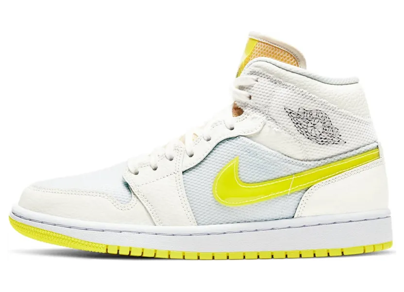 Air Jordan 1 MId SE Sail Light Vintage “Sail / White / Light Voltage Yellow Ii” (DB2822-107)