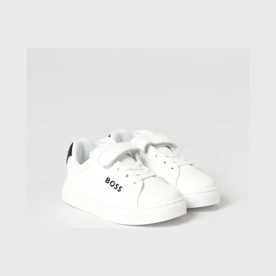Boss Faux Leather Sneakers White (J5282410P)