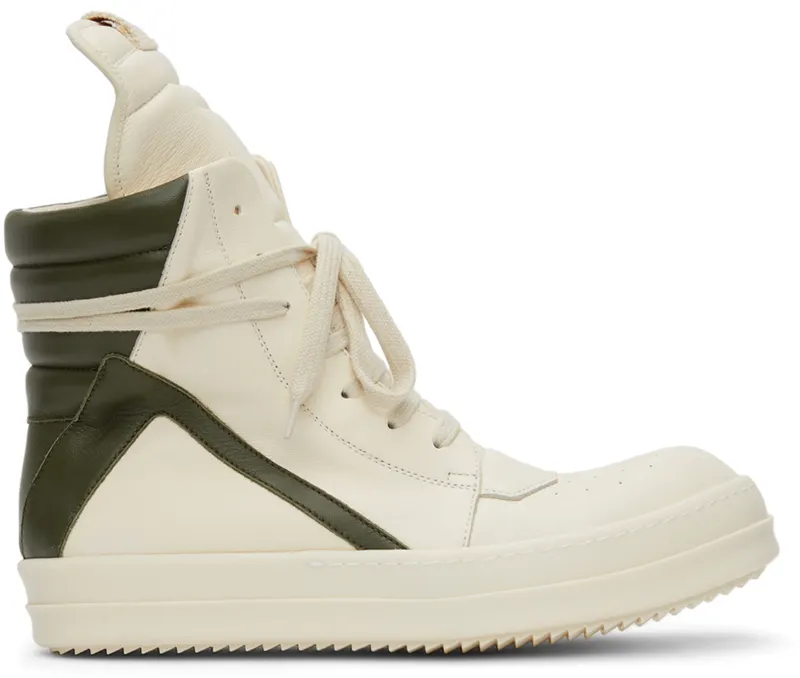 Rick Owens Off-White & Green Geobasket (RU02A5894 LPO)