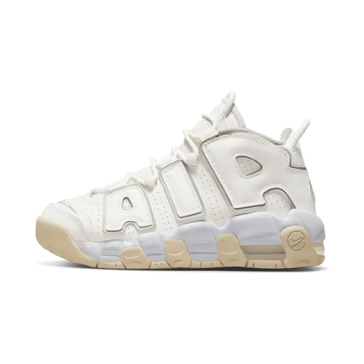 Nike Air More Uptempoen Grey “Phantom / White / Sand Drift / Light Iron Ore” (DM1023-001)