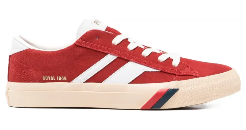 Pro-Keds Royal Classic gestreepte low-top sneakers – Rood (RC226SLMSL)