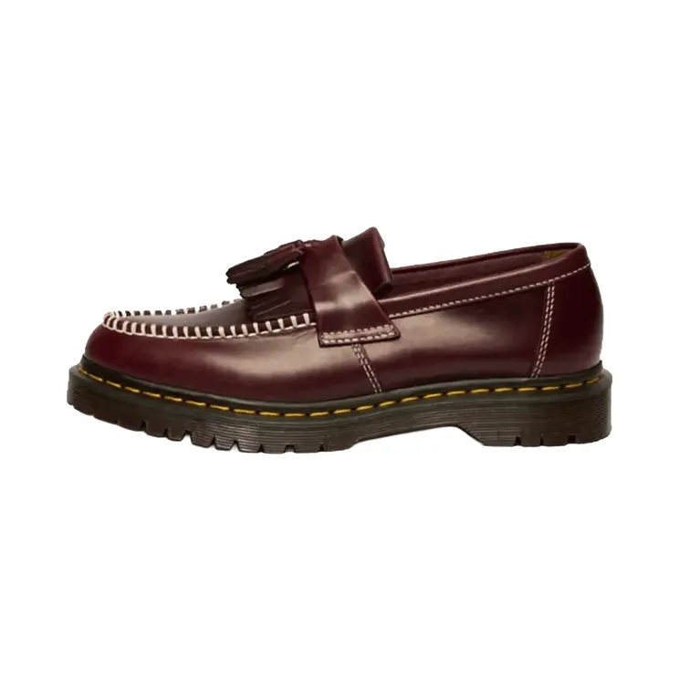 Dr Martens Adrian Orleans Leather Tassel Loafers “Cherry Red” (42849600)