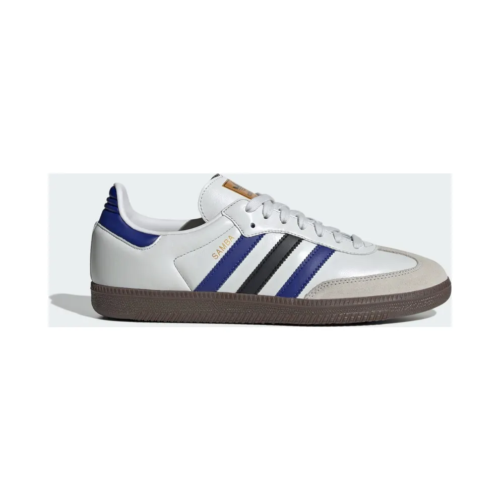 adidas Samba OG Crystal White Active Blue Black (ID1381)
