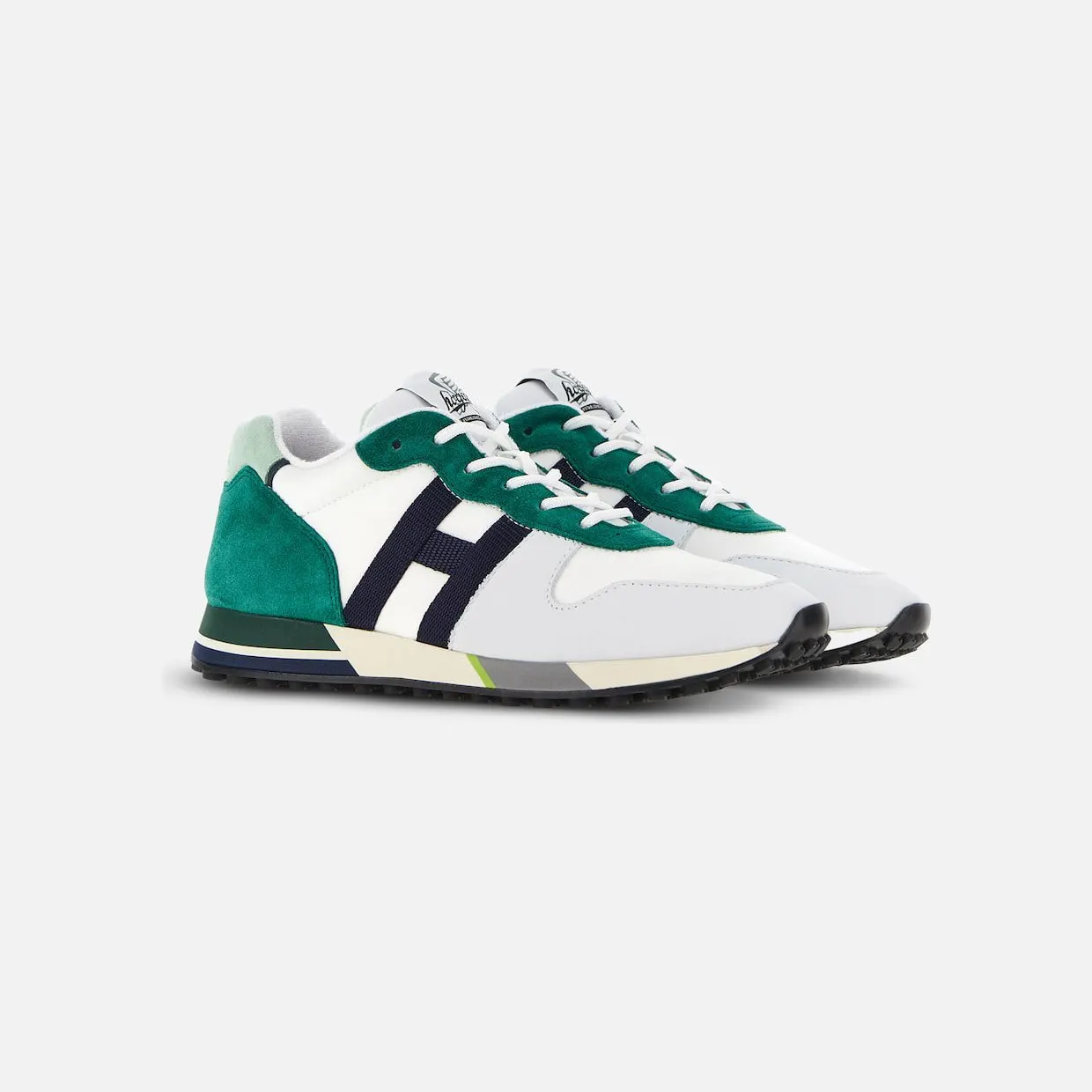 Sneakers Hogan H383 White Green Blue (HXM3830AN52S8J546J)