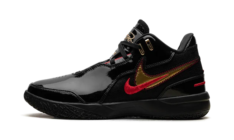 Nike Zoom LeBron NXXT Gen AMPD “Black University Red Gold” (FJ1566-001)