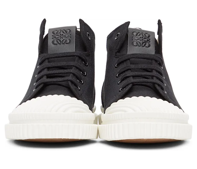 Loewe Black Canvas High-Top Sneakers (L815282X21) (2)