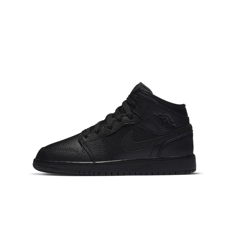 Air Jordan 1 Mid Older Kids’ Black (554725-091)
