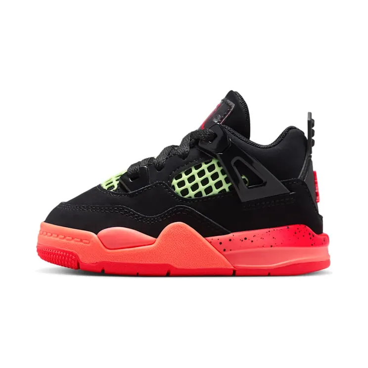 Air Jordan 4 Retro TD “Black / Bright Mango / Barely Volt / Infrared 23” (II1270-001)