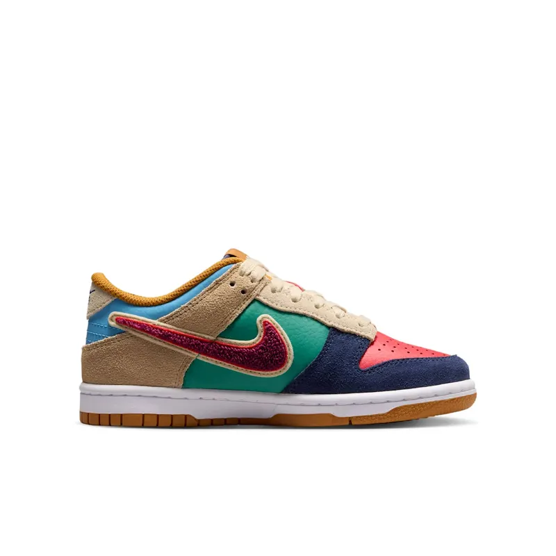 Nike Dunk Low GS “Midnight Navy / Speed Red / Green Noise” (IV6203-410)