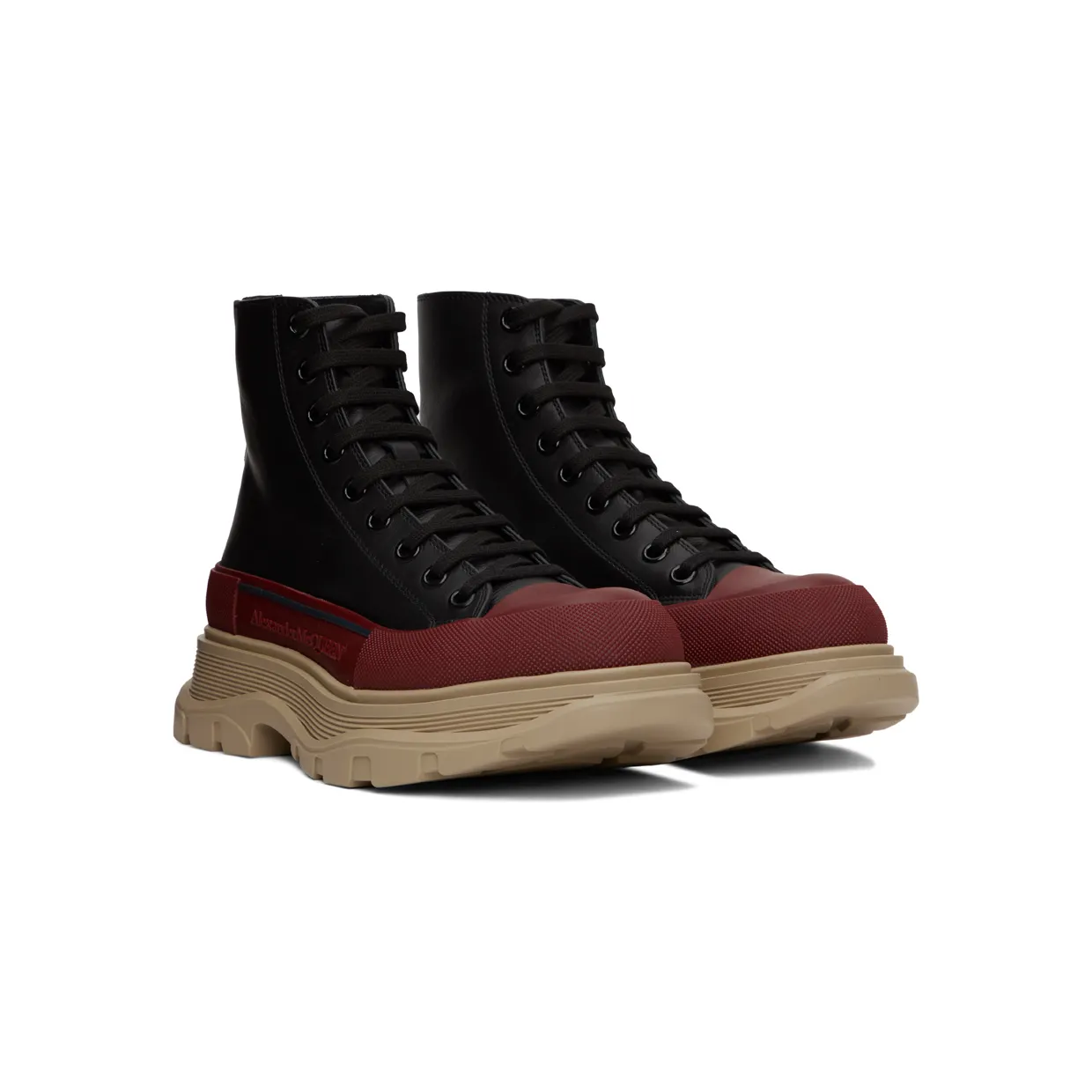 Alexander McQueen Black Tread Slick High Sneakers (705661WHZ6H) (4)