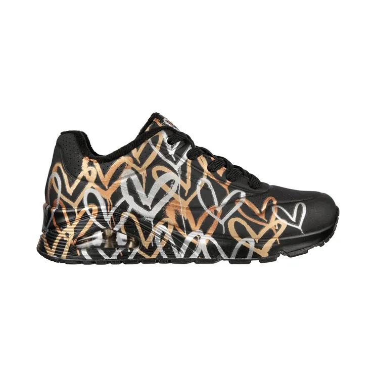 Skechers x JGoldcrown UNO – Metallic Love “Black / Gold” (155523BKGD)