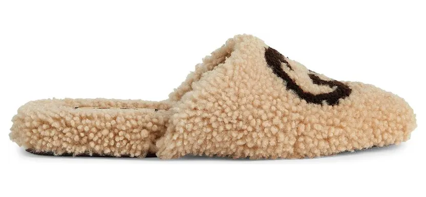 Gucci Slippers Interlocking G Shearling (W) (658897D0L00)