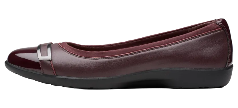 Clarks Meadow Rose Ballet Flat “Wine Combi” (26179656)