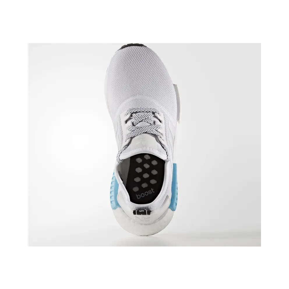 adidas NMD R1 Bright Cyan (Youth) White/White/Bright Cyan (S80207)