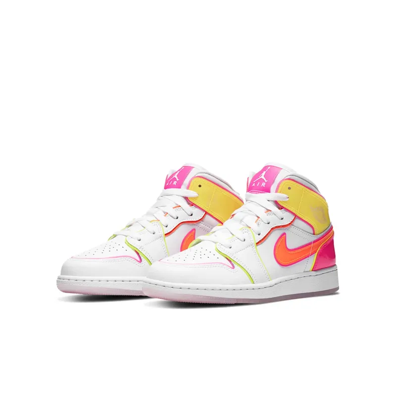 Air Jordan 1 Mid SE Edge Glow (GS) (2020) (CV4611-100)