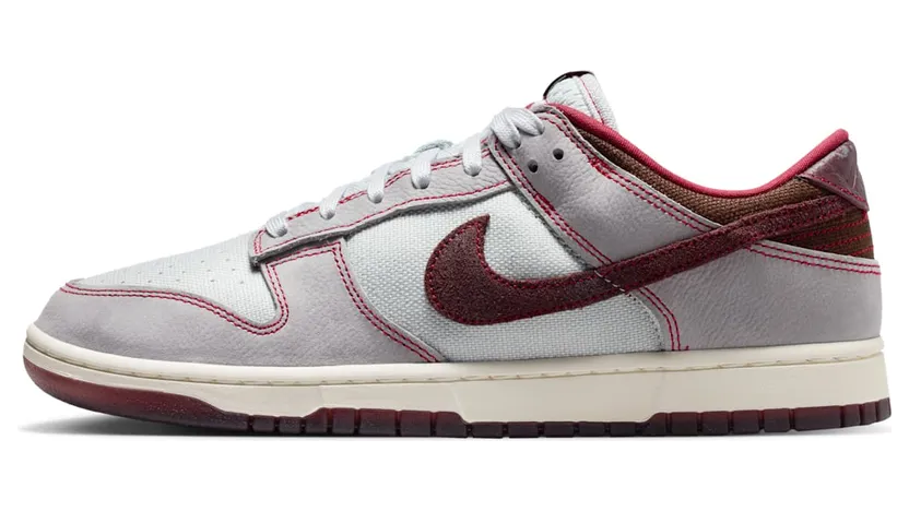 Nike Dunk Low Retro SE “Pure Platinum / Wolf Grey / Team Red / Burgundy Crush” (IH1942-001)