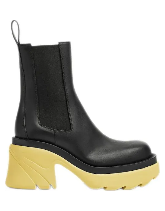 Bottega Veneta Flash Platform Ankle Boot Black Lemonade (667148VBS501482)