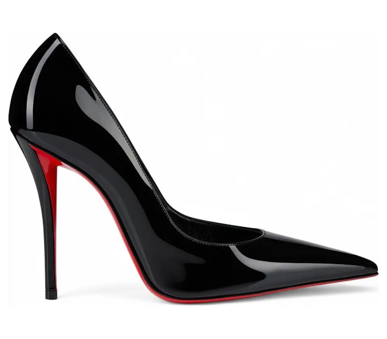 Christian Louboutin Miss Z 100mm Pump Black Patent Calf Leather (1250939B439)