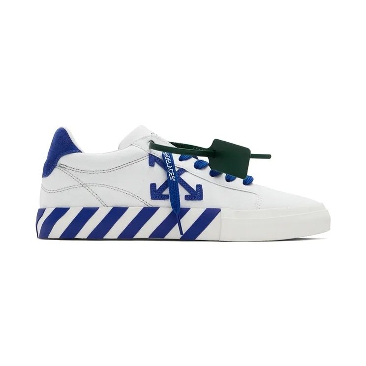 Off-White White & Blue Vulcanized Low-Top Sneakers (OWIA178S22FAB0010145)