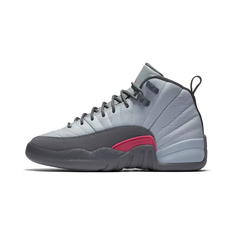 Jordan 12 Retro Wolf Grey Vivid Pink (GS) Wolf Grey/Vivid Pink-Cool Grey (510815-029)