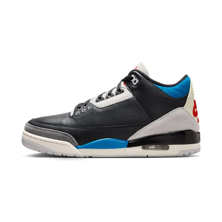 Air Jordan 3 Rare Air “Black / Neutral Grey / Military Blue / Chile Red” (IB8967-004)
