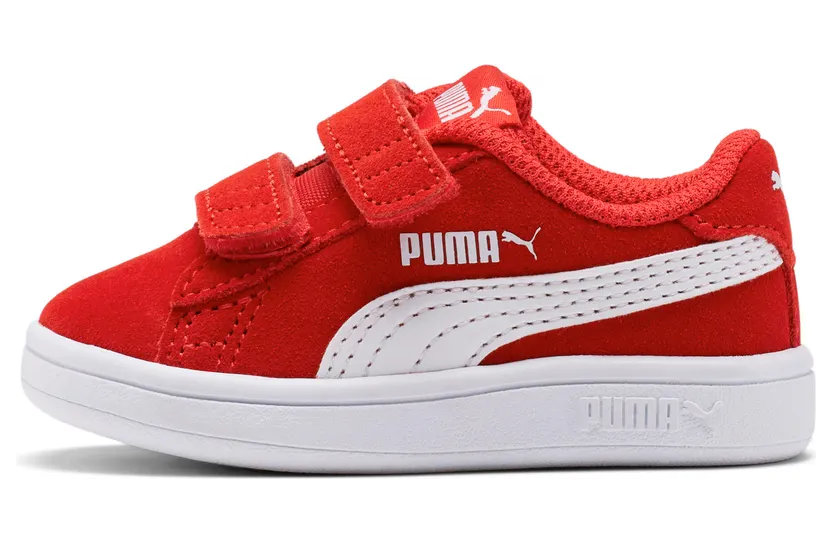 Puma Smash v2 Suede tennisschoenen Rood/Wit (365178-03)