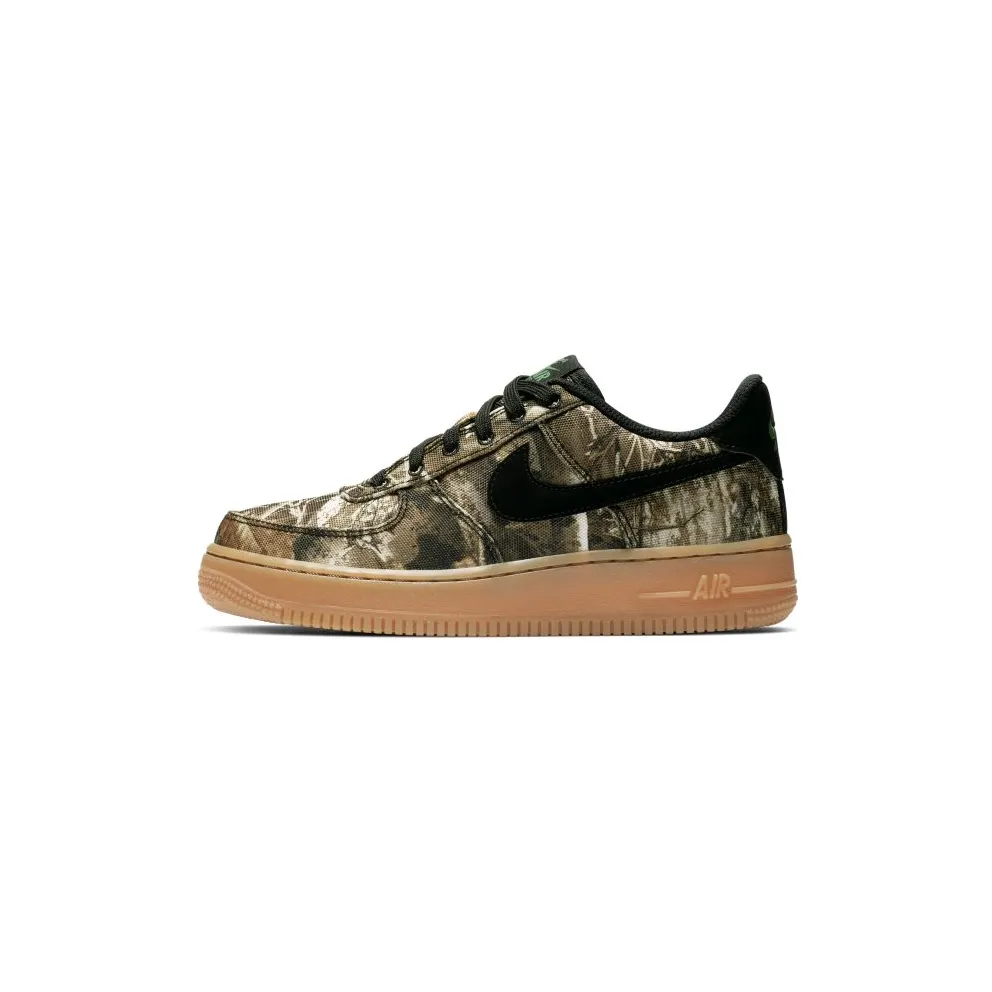 Nike Air Force 1 Low Woodland (GS) Black/Black-Aloe Green (AV0749-001)
