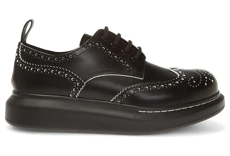 Alexander McQueen Derby Shoes Black White (611704 WHX5C 1070)