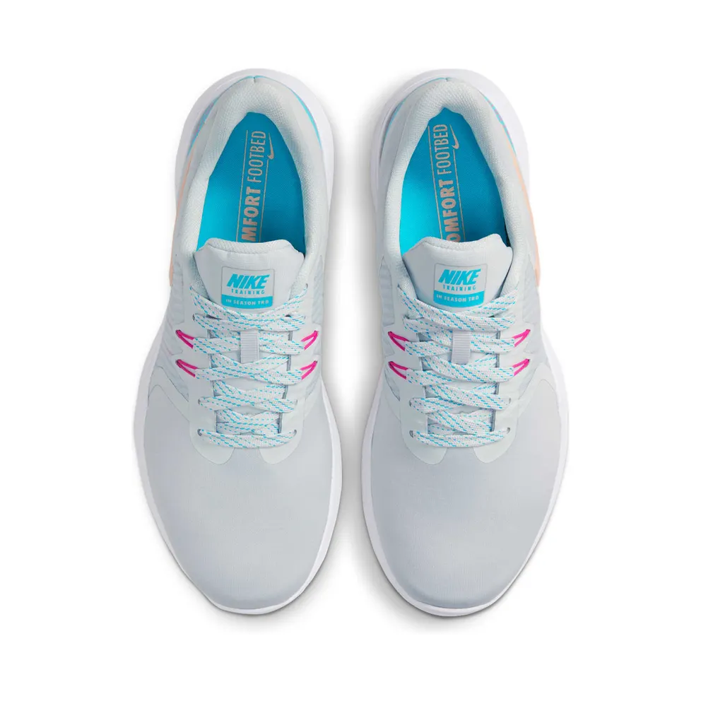 Nike In Season TR 8 “Pure Platinum / Blue Force / Laser Fuchsia / Melon Tint” (AA7773-004)