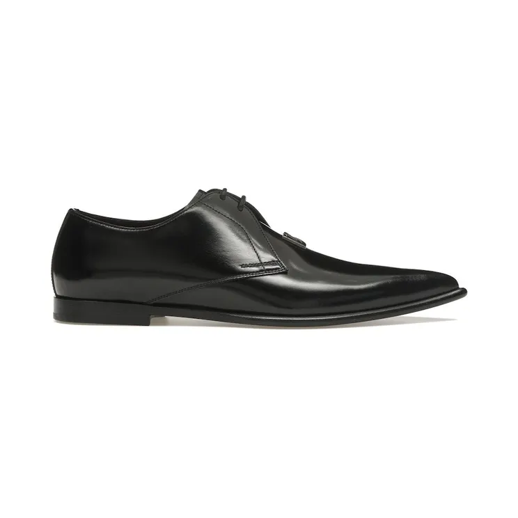 Dolce & Gabbana Achille Derby Shoes Black Buff Nappa Calfskin (A10719 A1203 80999)